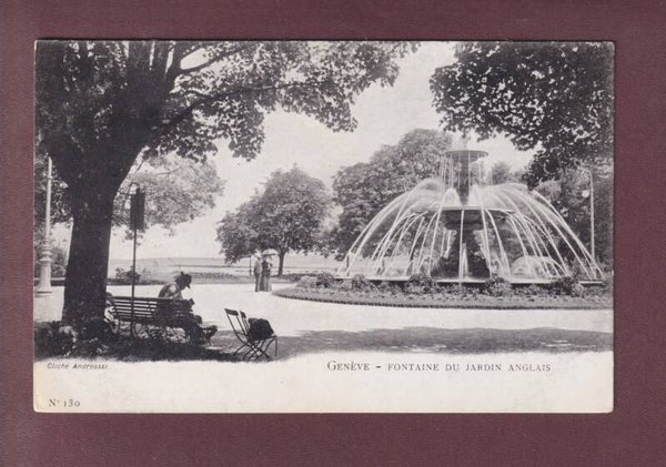 GENEVE - Jardin anglais - Fontaine