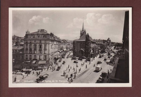 LAUSANNE - Place et Eglise de St. François - Camion