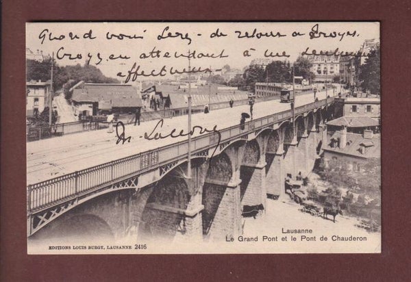 LAUSANNE - Grand Pont et Flon - 1908