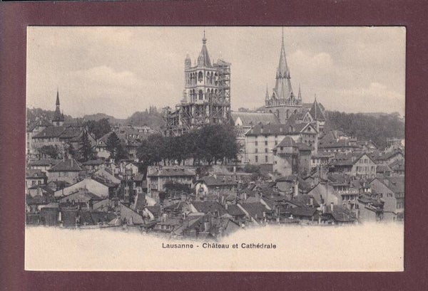LAUSANNE - Cathédrale avec échaffaudages - CPN