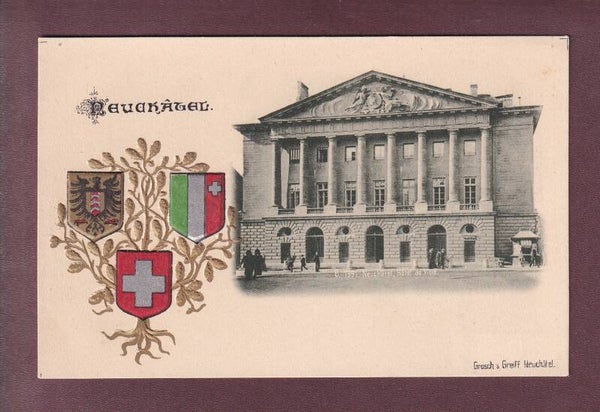 NEUCHÂTEL - Hôtel de Ville - Blasons