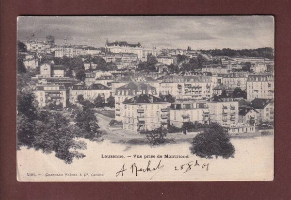 LAUSANNE - Vue prise de Montriond - 1901