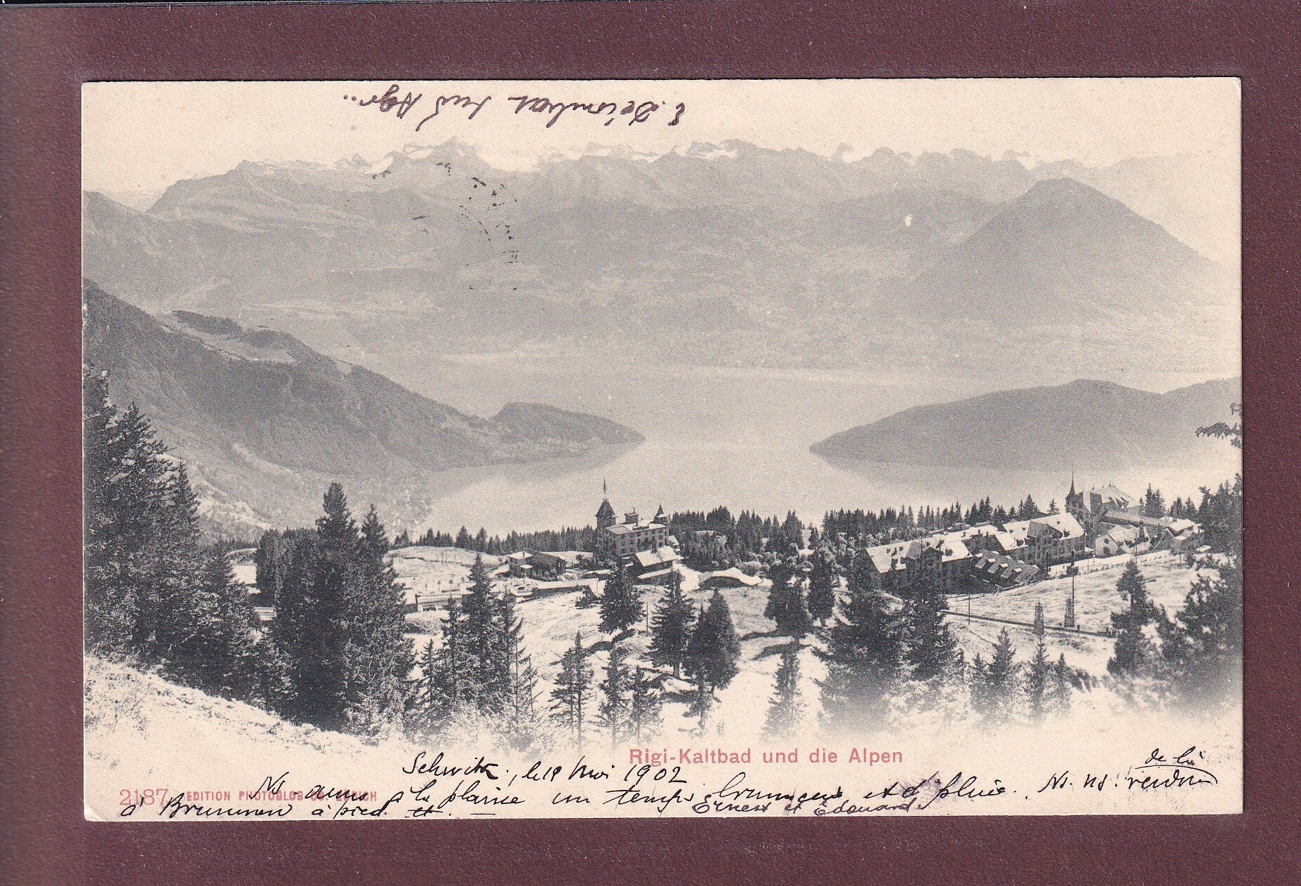 RIGI-KALTBAD und die Alpen - 1902