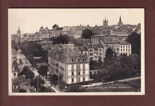 LAUSANNE vu de l'Hôtel Alexandra