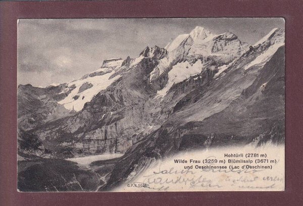 OESCHINENSEE - Hohtürli - Wilde Frau - Blümlisalp - 1911
