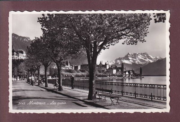 MONTREUX - Quai - Dents du Midi - 1956