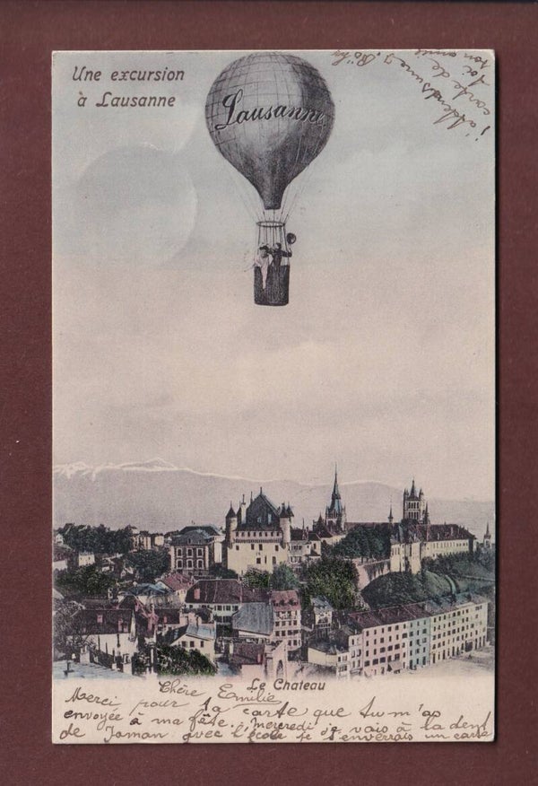 En ballon en-dessus de LAUSANNE - 1905