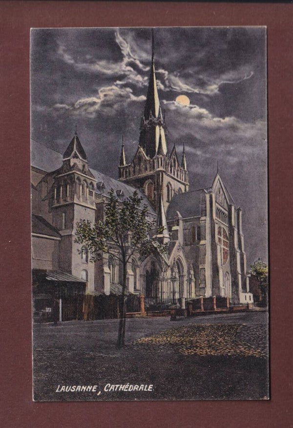 LAUSANNE - Cathédrale au clair de lune