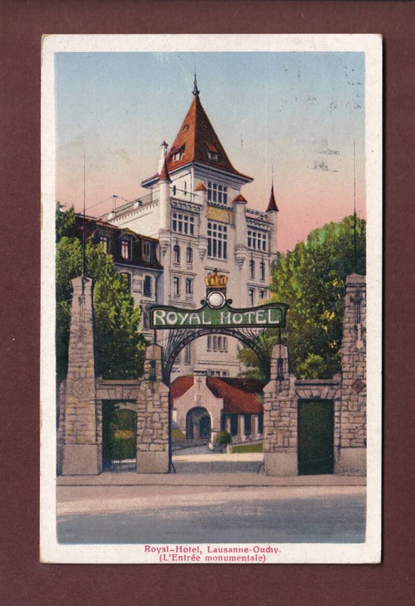 LAUSANNE - Royal Hôtel - Entrée - 1928