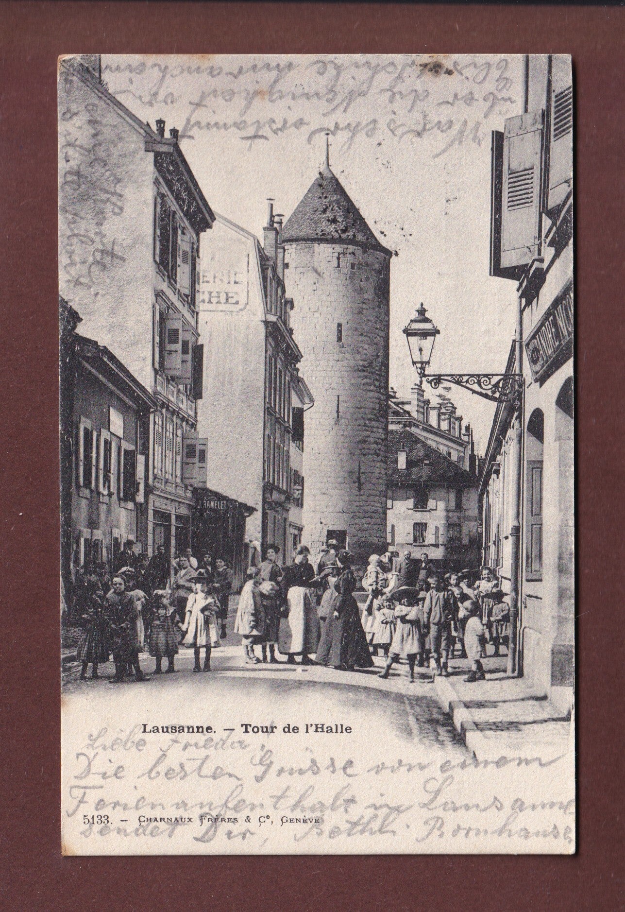 LAUSANNE - Rue de la Tour - Animation - 1902