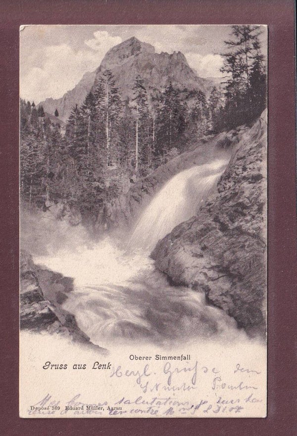 Gruss aus LENK - Oberer Simmenfall - 1903