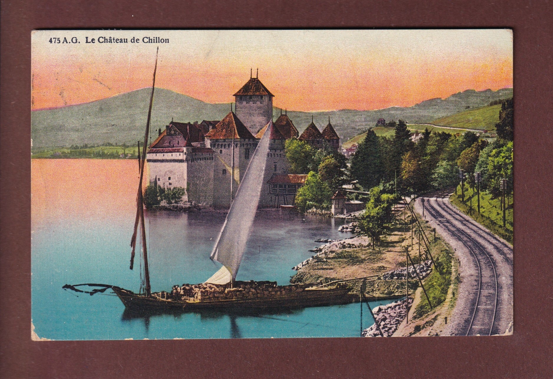 Château de CHILLON - Barque du Léman - 1910