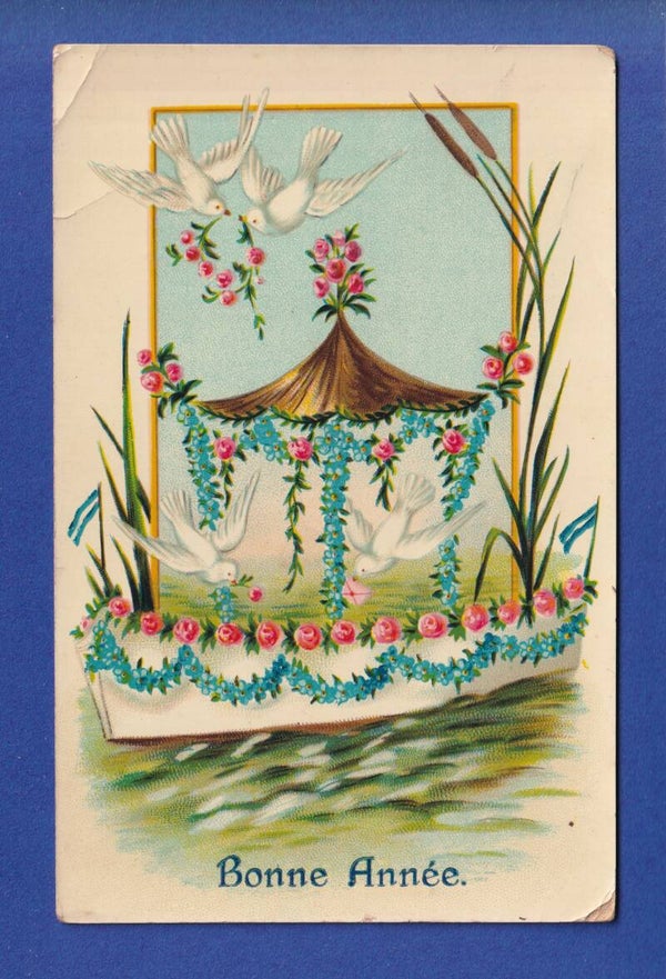 NOUVEL AN - Colombes - Fleurs - 1910