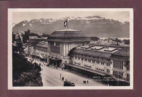 LAUSANNE - Gare - Tram - 1933