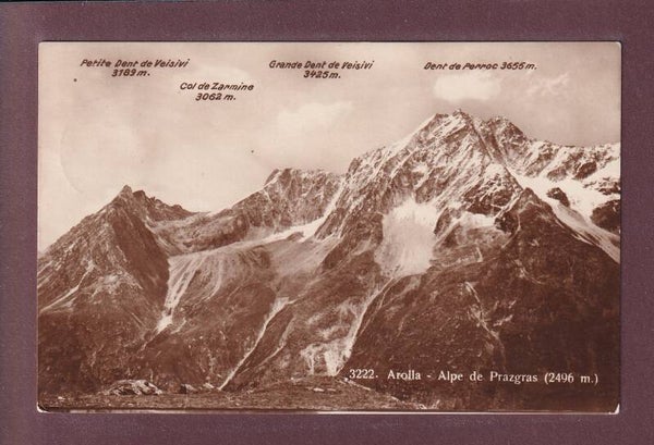 Arolla - Alpe de PRAZGRAS - 1925