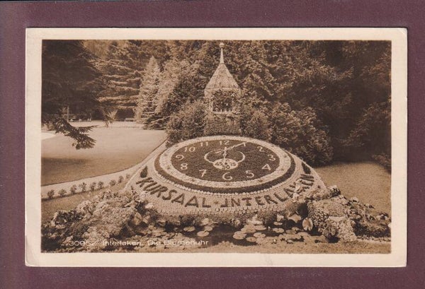 INTERLAKEN - Blumenuhr - 1927