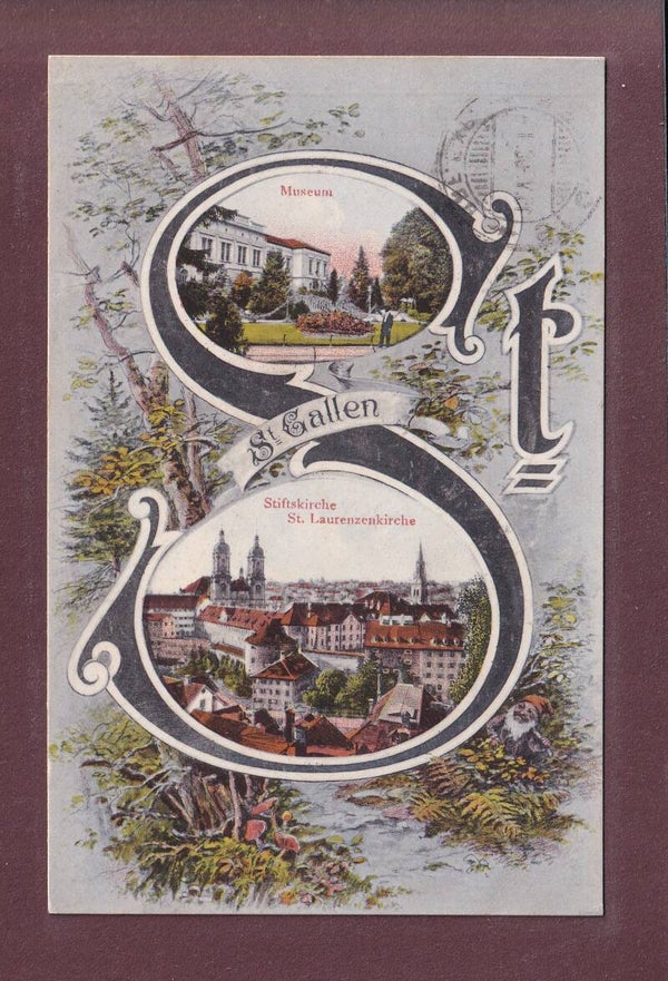 ST. GALLEN - Museum - Stiftskirche - 1908