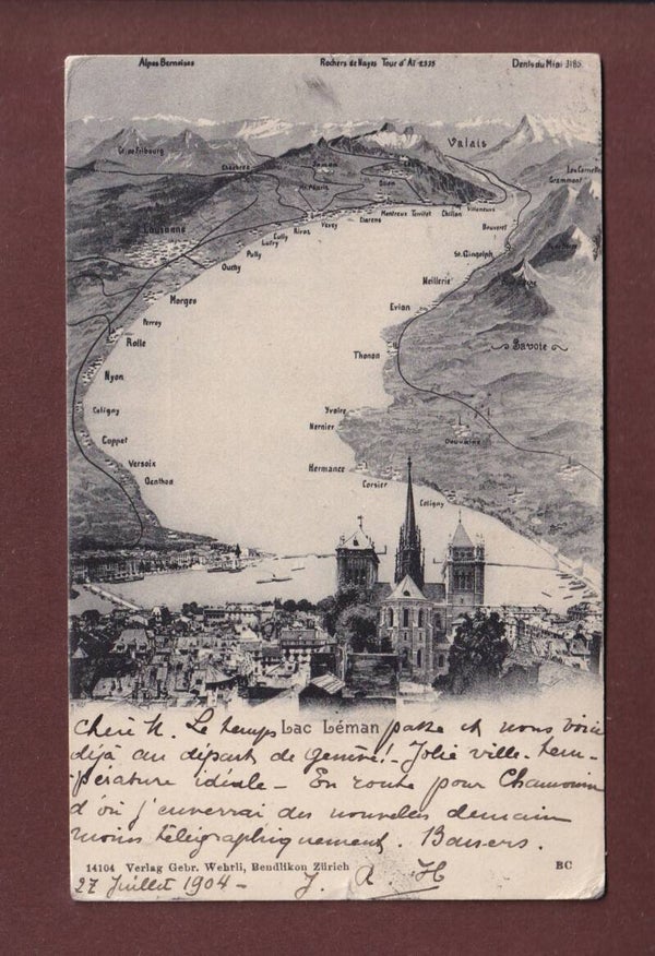 GENEVE et le Léman - 1904