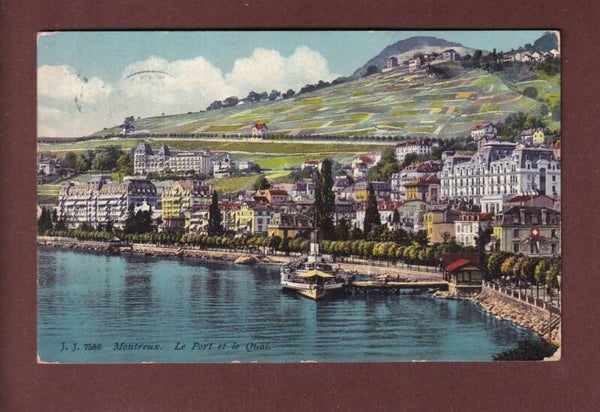MONTREUX - Port et Quai - Bateau CGN - 1913