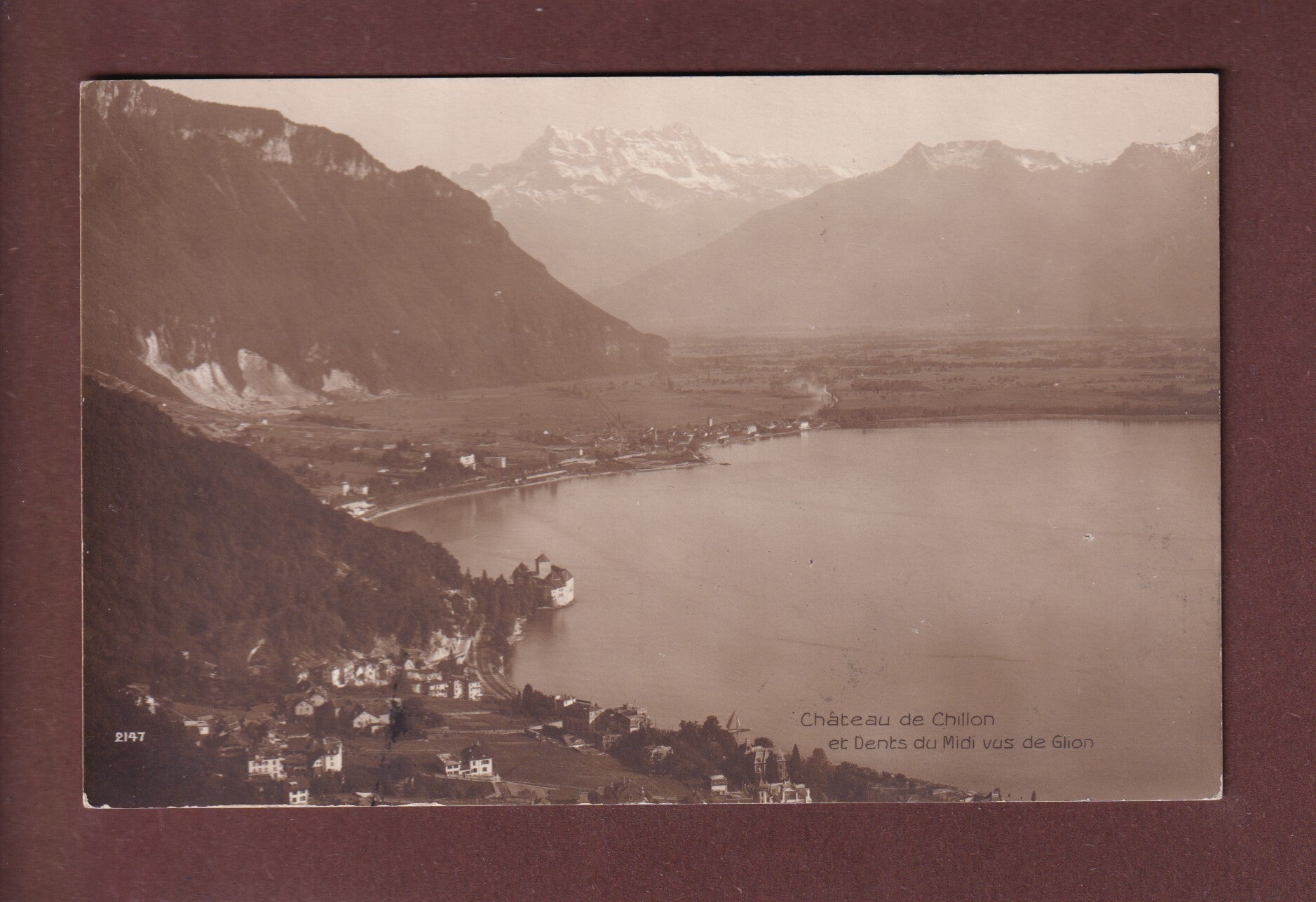 CHILLON et Villeneuve vus de GLION - 1915