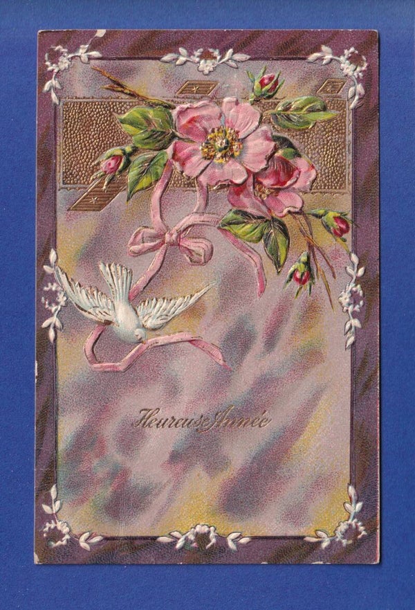 NOUVEL AN - Colombes - Fleurs - 1910