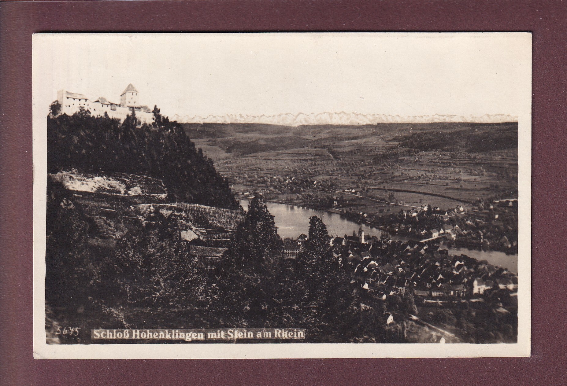 SCHLOSS HOHENKLINGEN mit Stein am Rhein - 1930 // Falte //