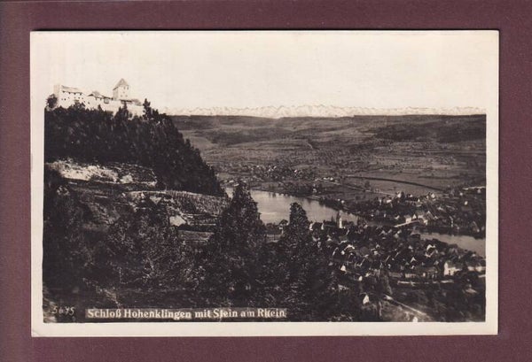 SCHLOSS HOHENKLINGEN mit Stein am Rhein - 1930 // Falte //
