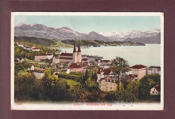 LUZERN - Hofkirche und Rigi - 1906 // Rück verletzt //