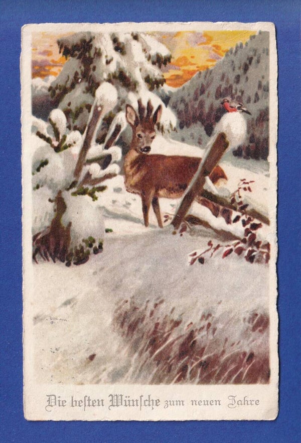 NEUJAHR - Hirsch - Schnee