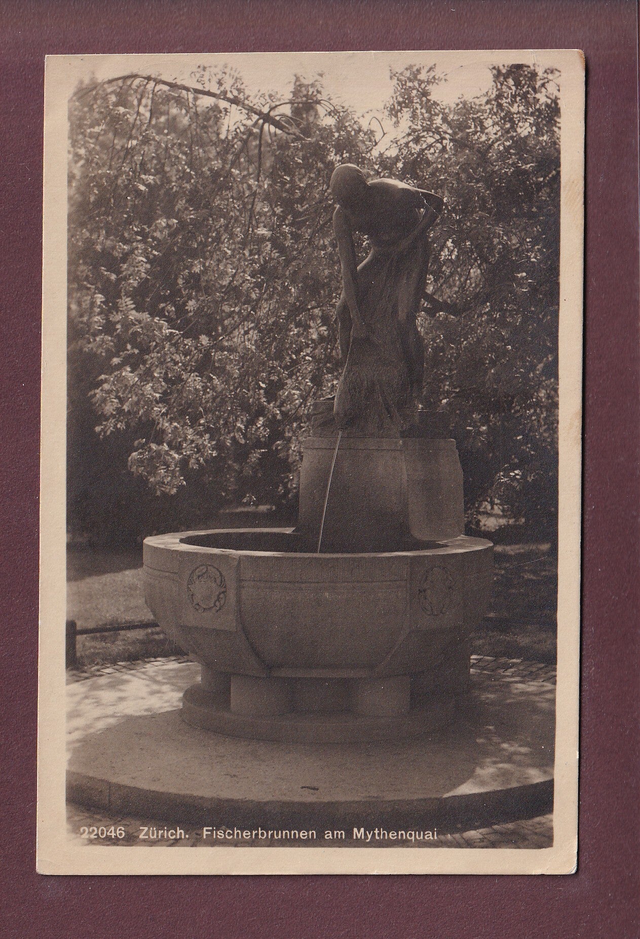 ZÜRICH - Fischerbrunnen am Mythequai - 1926