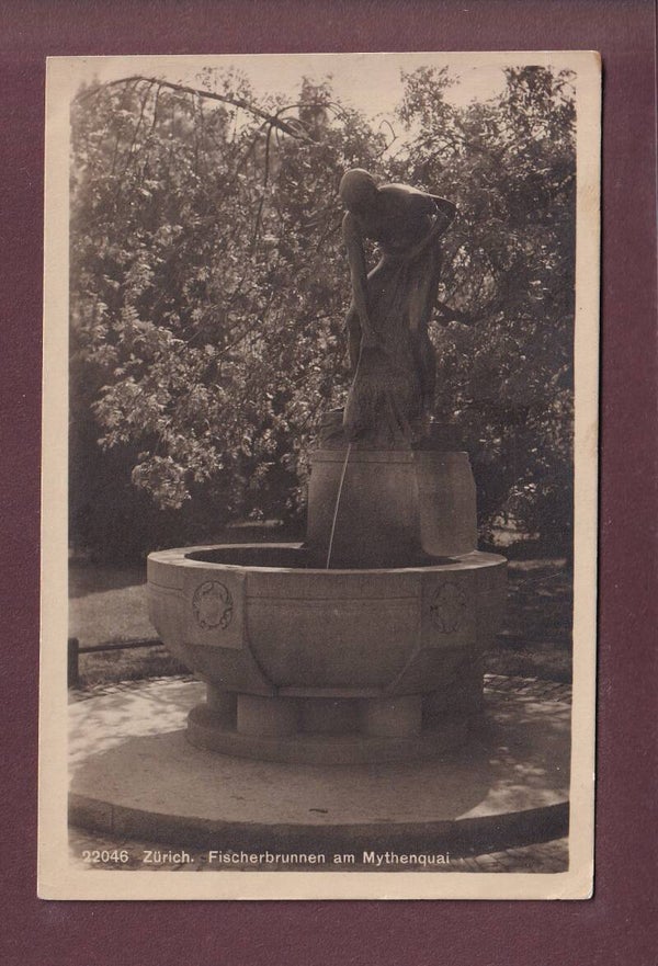ZÜRICH - Fischerbrunnen am Mythequai - 1926