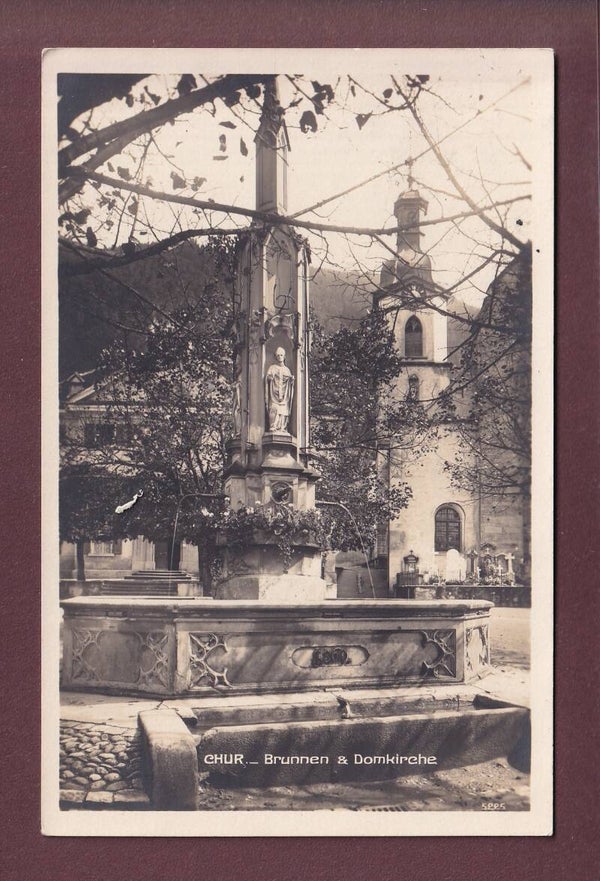 CHUR - Brunnen und Domkirche - 1927