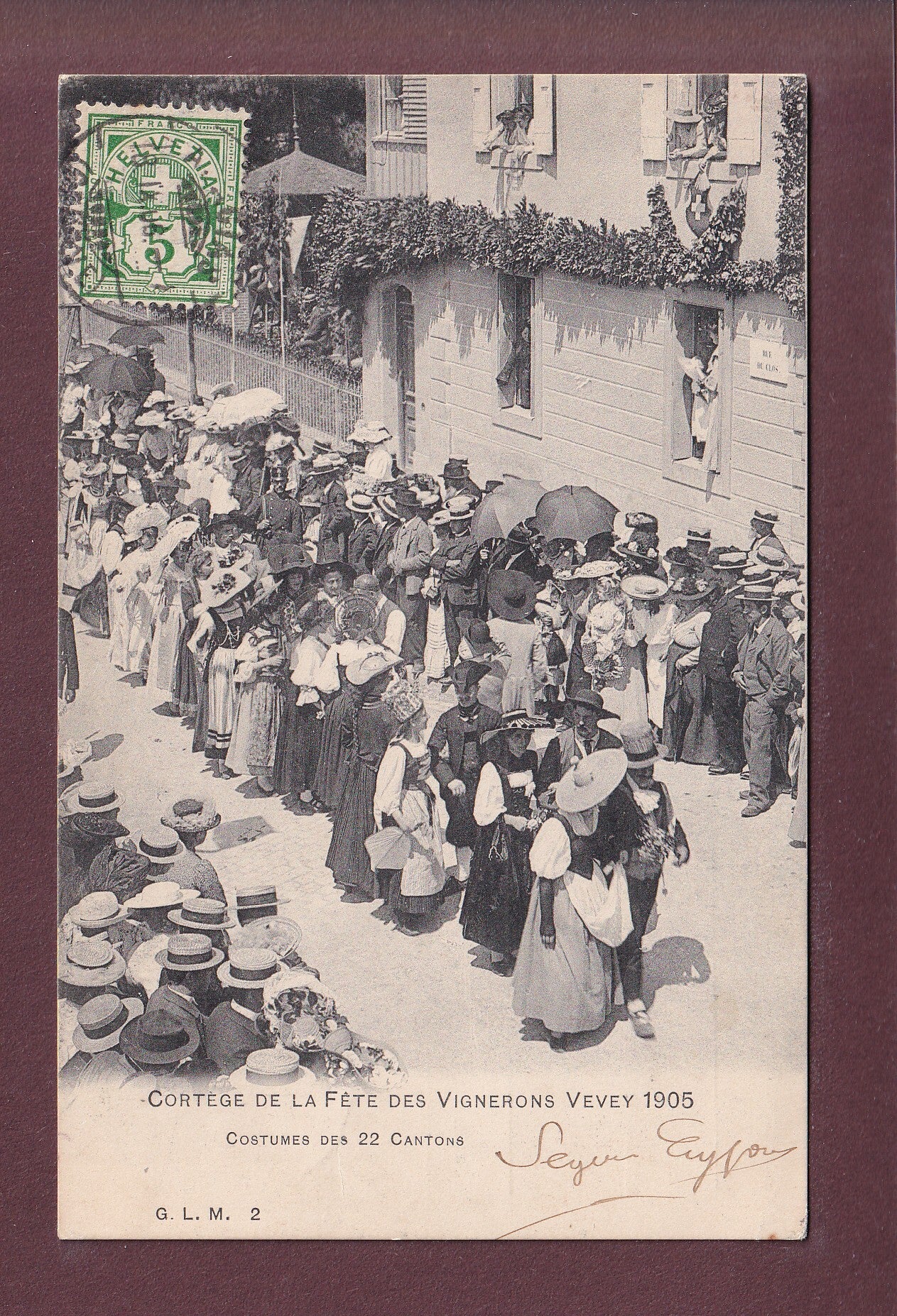 VEVEY - Fête des vignerons 1905 - Cortège