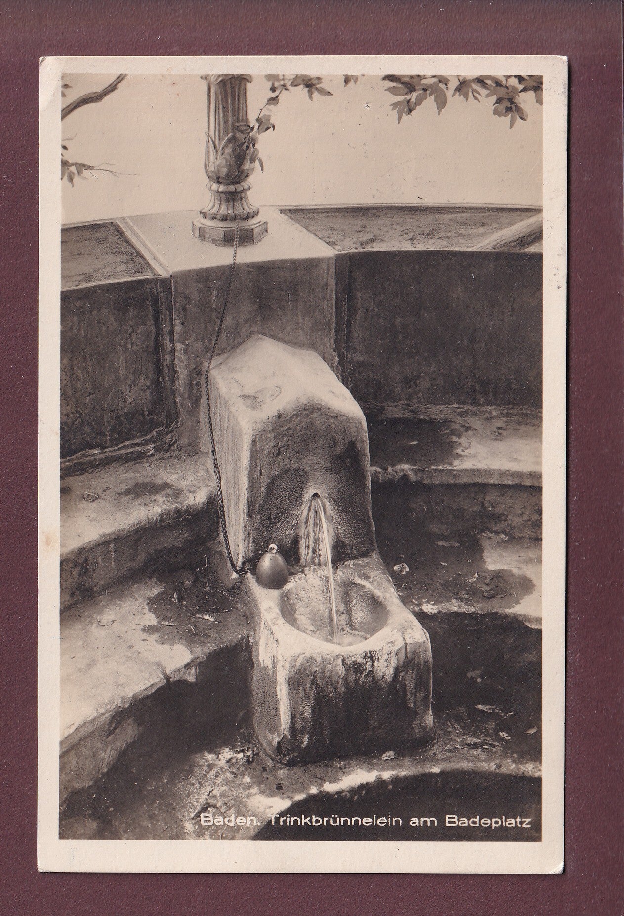 BADEN - Trinkbrünnelein am Badeplatz - 1926