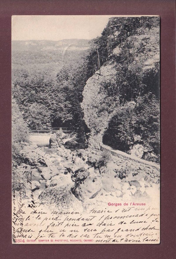 GORGES DE L'AREUSE - 1905