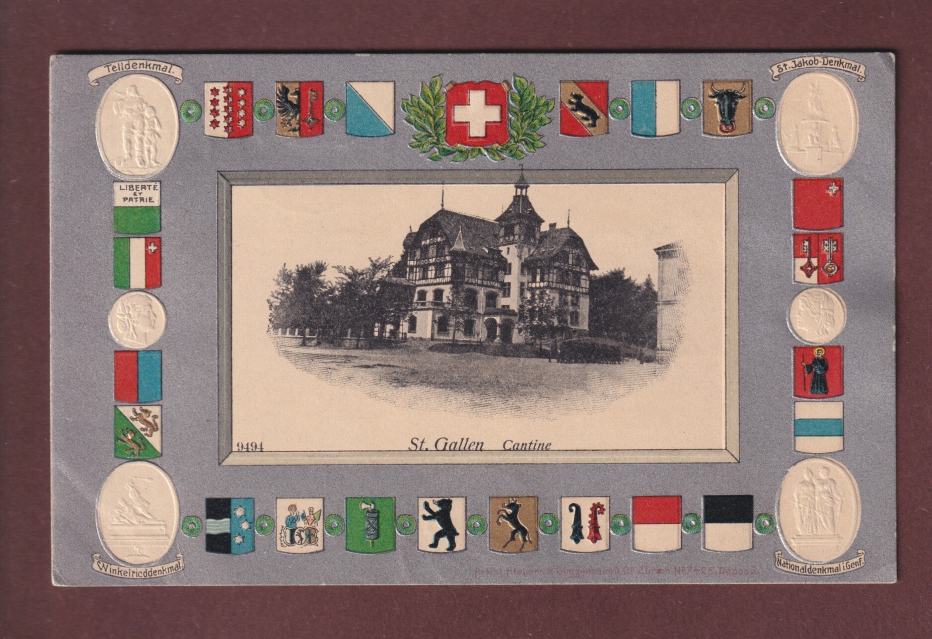 ST. GALLEN - Cantine - Kantone Präge - 1906