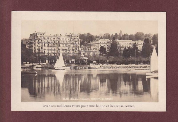 LAUSANNE - OUCHY - Beau-Rivage-Palace - Dos blanc