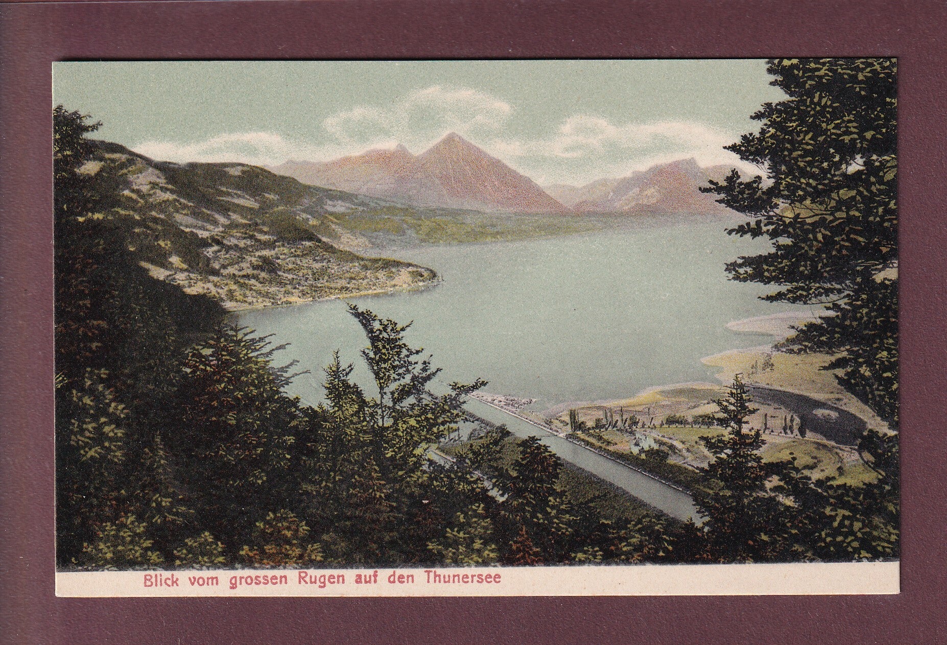 Interlaken - Blick vom grossen RUGEN auf Thunersee
