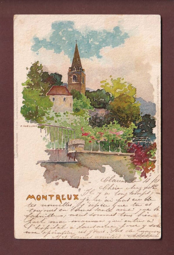 MONTREUX - Eglise - F. Voellmy - 1900 UPU