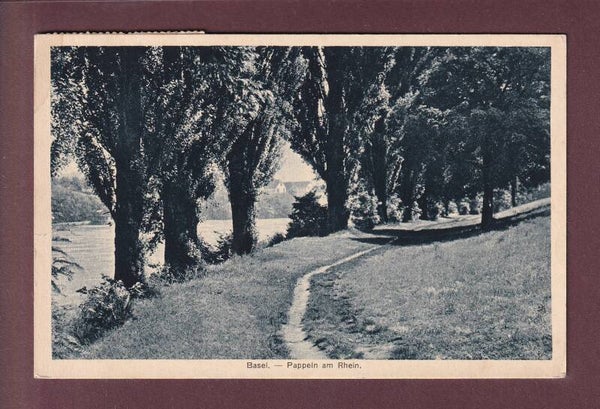 BASEL - Pappeln am Rhein - 1921