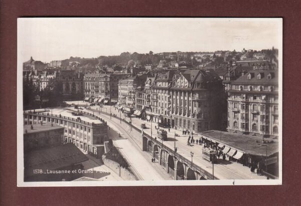 LAUSANNE - Grand Pont - Tram - 1926
