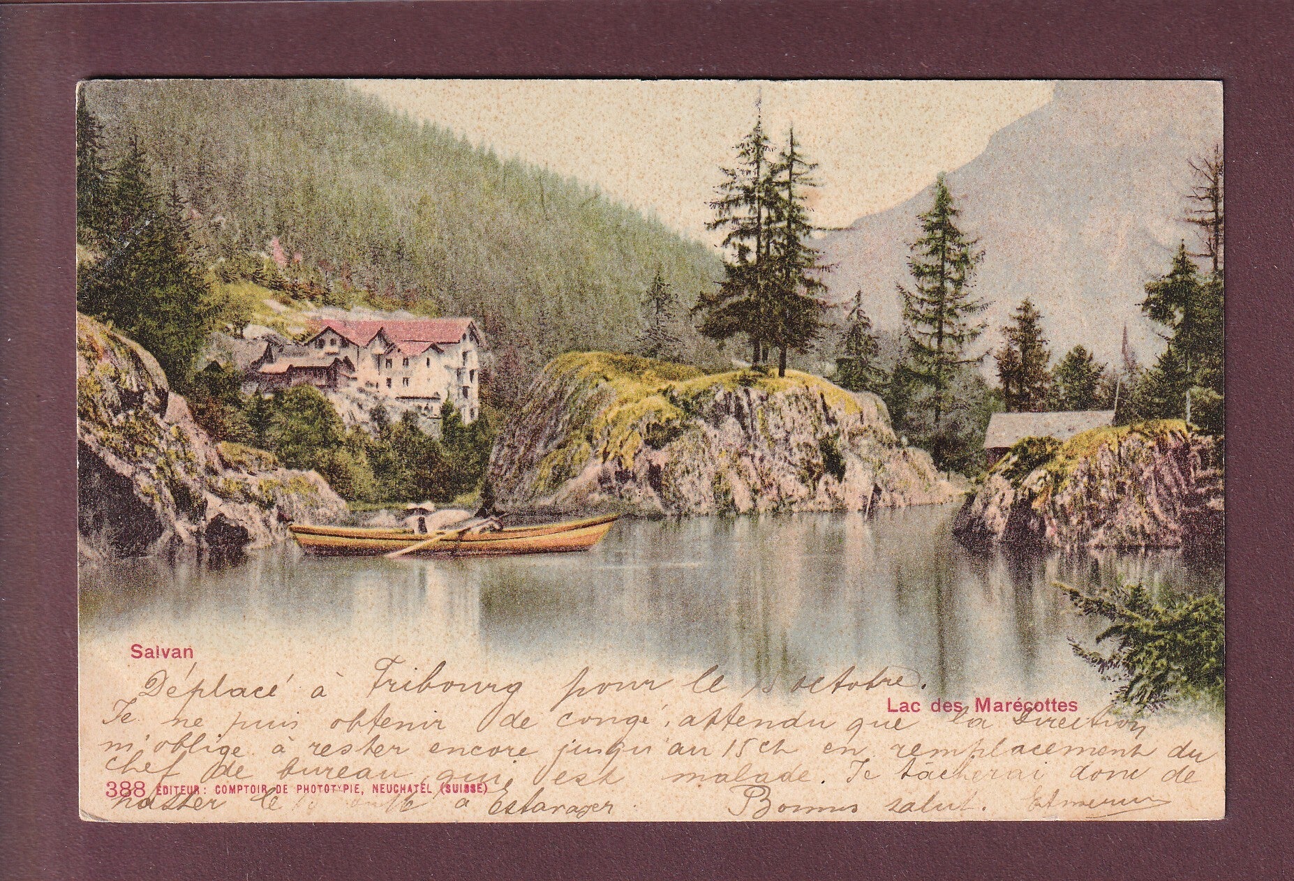 SALVAN - Lac des Marécottes - 1902 CPN