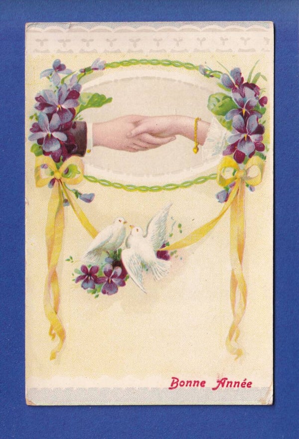NOUVEL AN - Colombes - Fleurs - 1916