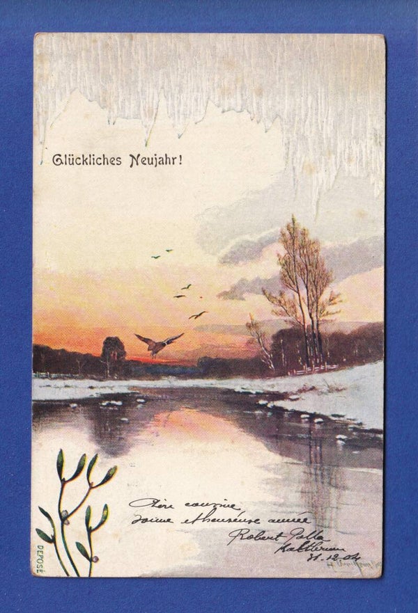 NEUJAHR - Landschaft - Schnee - 1904
