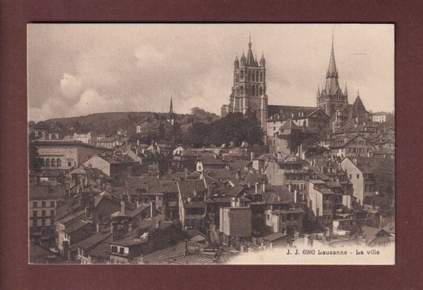 LAUSANNE - Partie avec la Cathédrale - 1915