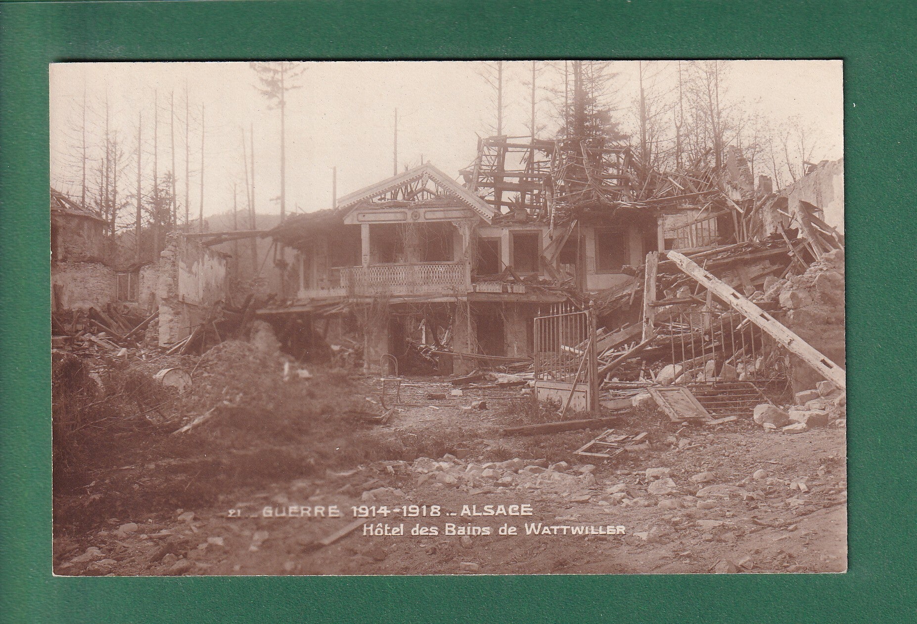 WATTWILLER - Hôtel des Bains détruit - Guerre