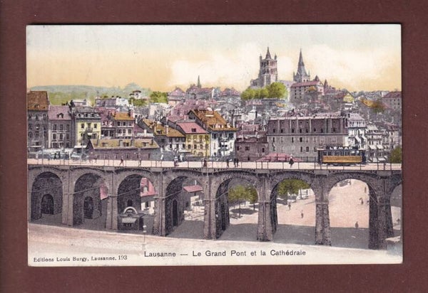 LAUSANNE - Grand Pont - Tram - 1907
