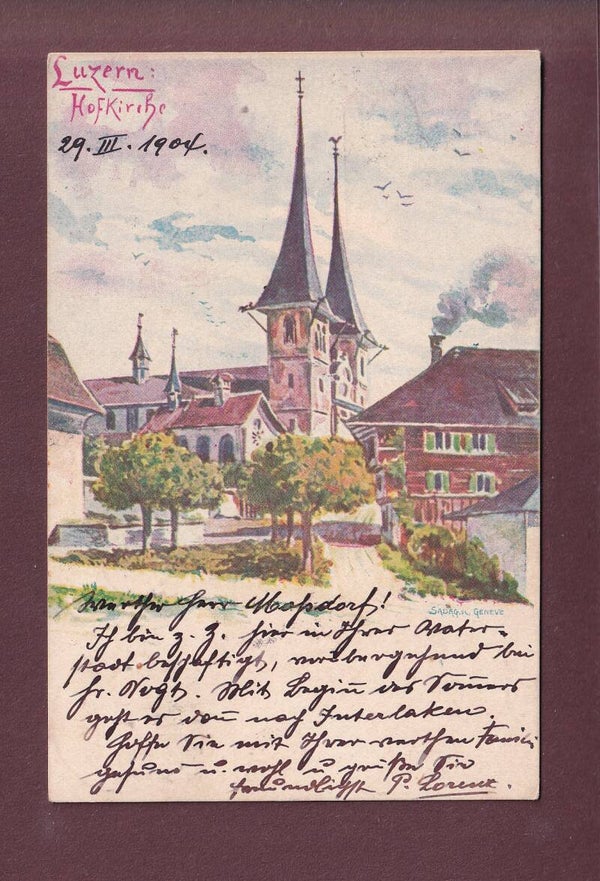 LUZERN - Hofkirche - 1904