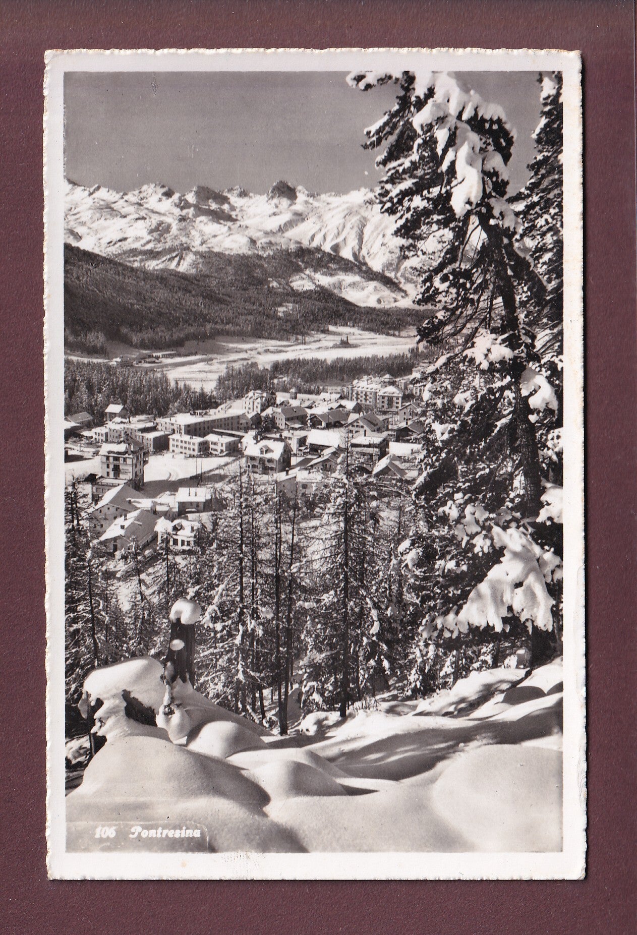 PONTRESINA unter Schnee - 1955