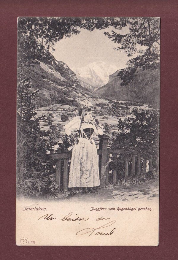 INTERLAKEN - Jungfrau vom Rugenhügel - Frau - 1903